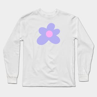 Light Blue Flower Long Sleeve T-Shirt